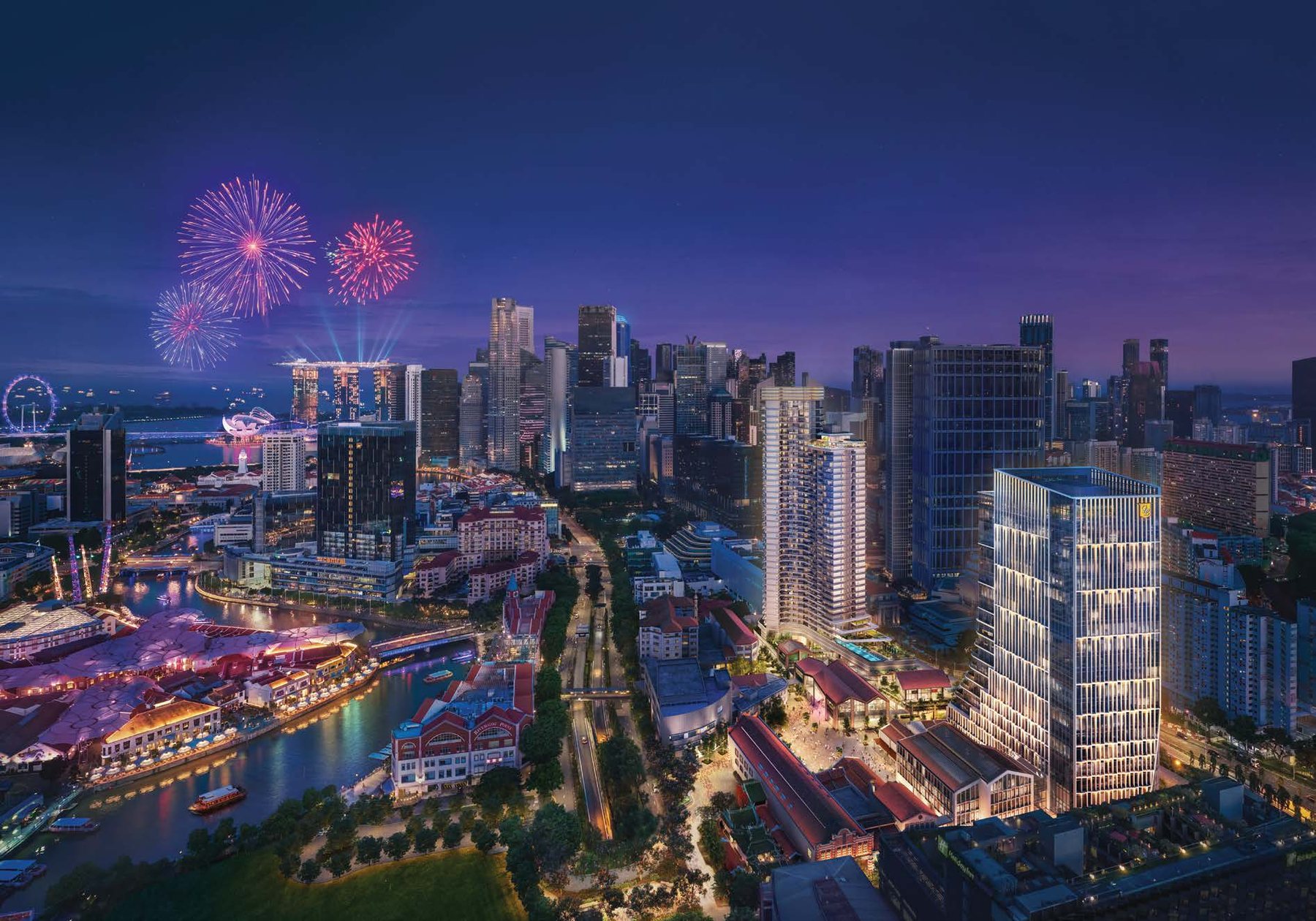 Union Square Residences at dusk (artist’s impression)