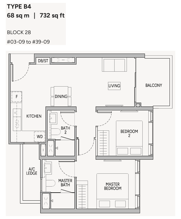 2-Bedroom, Type B4